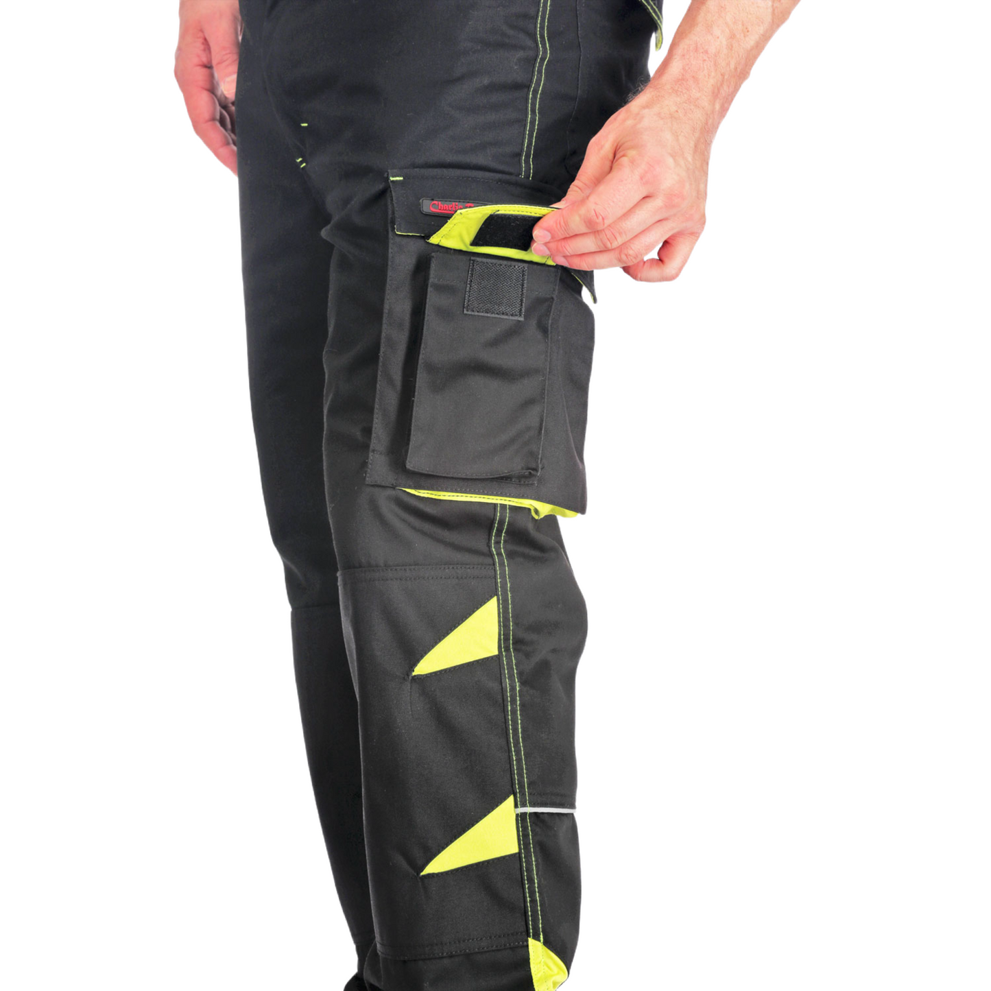Charlie Barato® Bundhose Herren Schwarz/Neon-Gelb