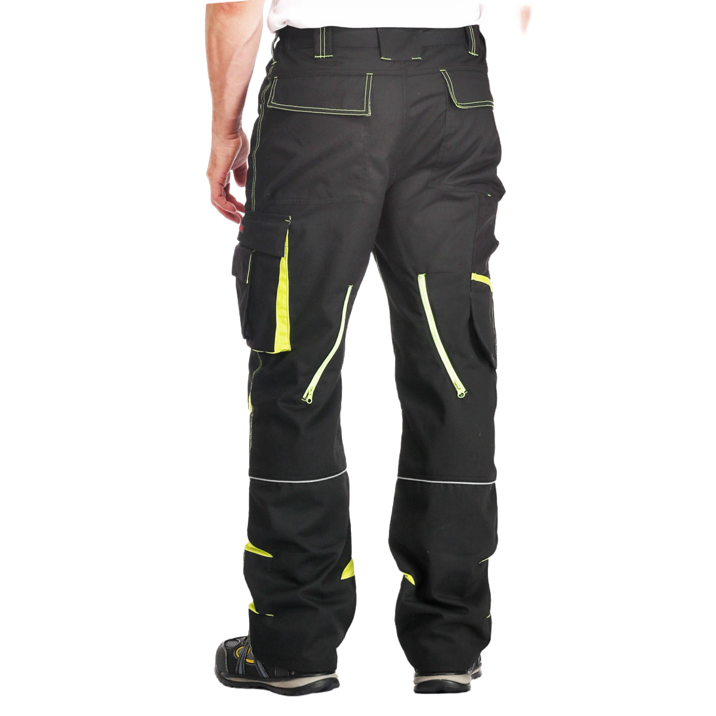 Charlie Barato® Bundhose Herren Schwarz/Neon-Gelb