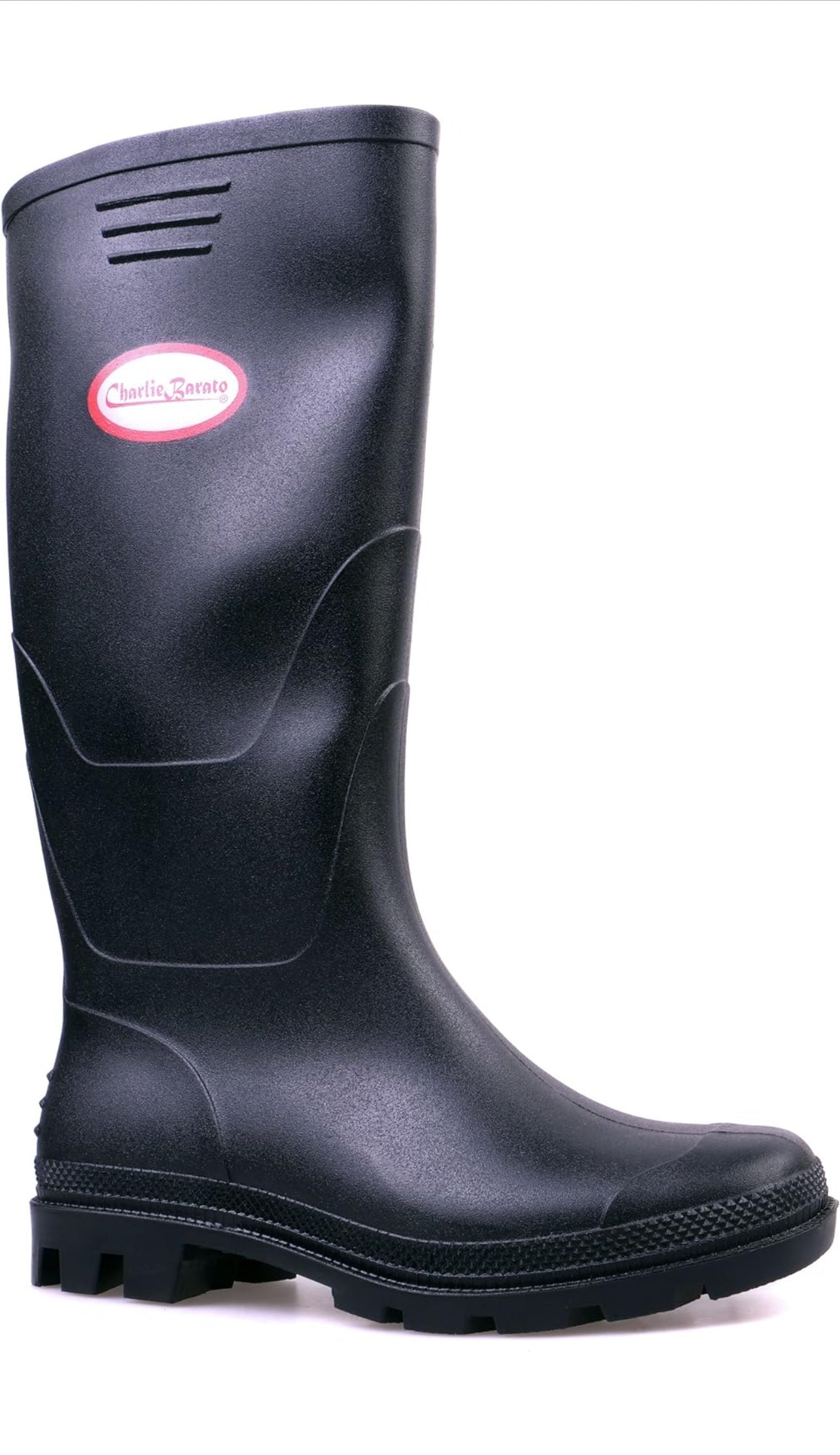 Charlie Barato® Unisex - Erwachsene Gummistiefel PVC Schwarz