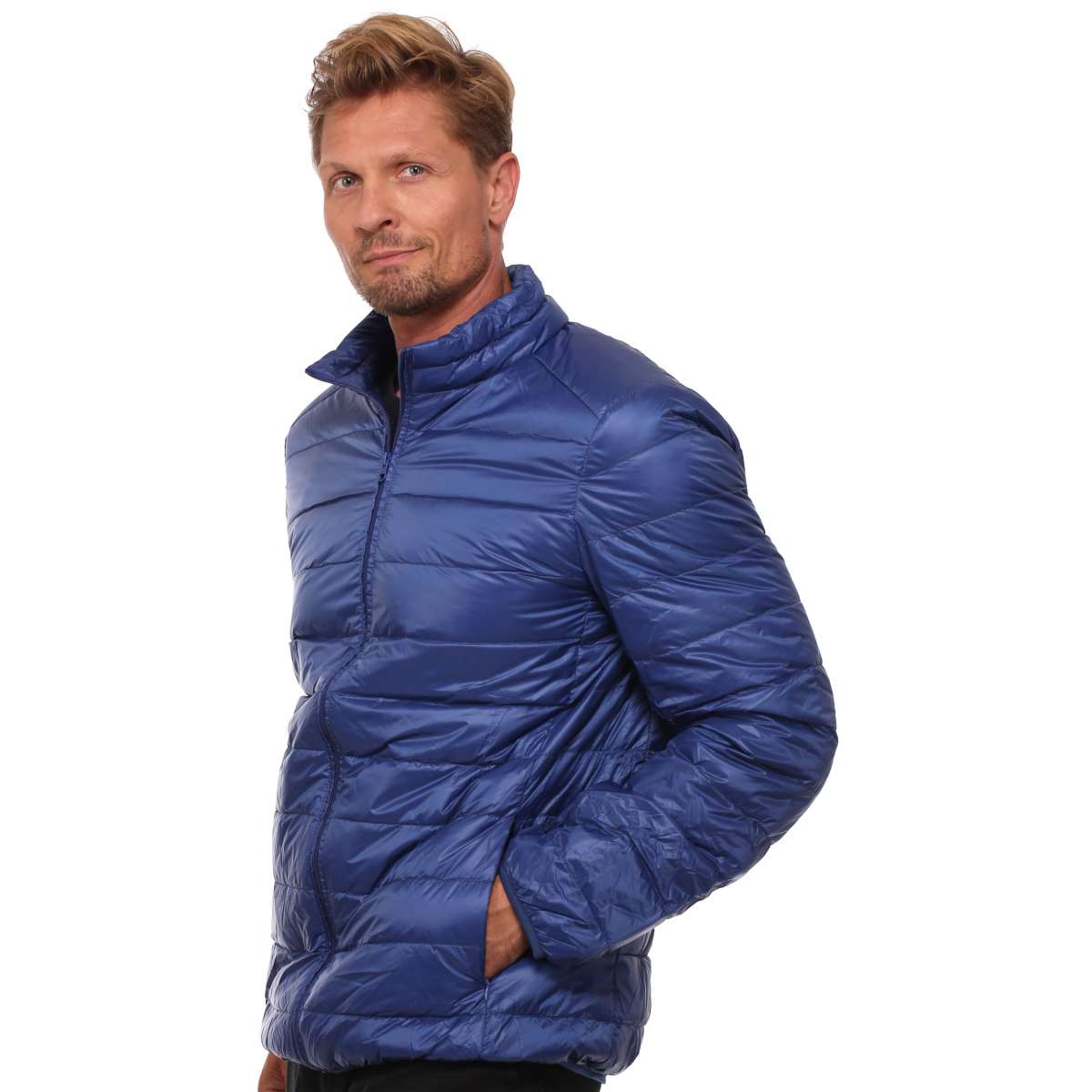 Mikro-Daunen-Jacke Royalblau