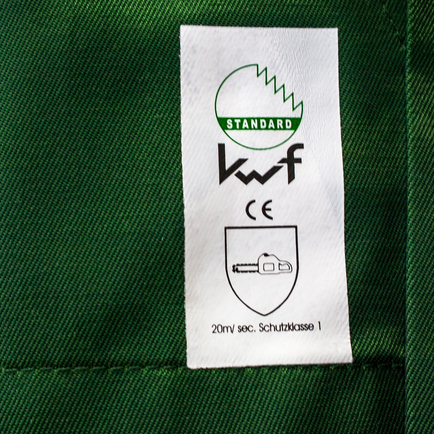 WOODSafe Schnittschutzhose Klasse 1 kwf-geprüft Grün/Orange mit Hosenträgern