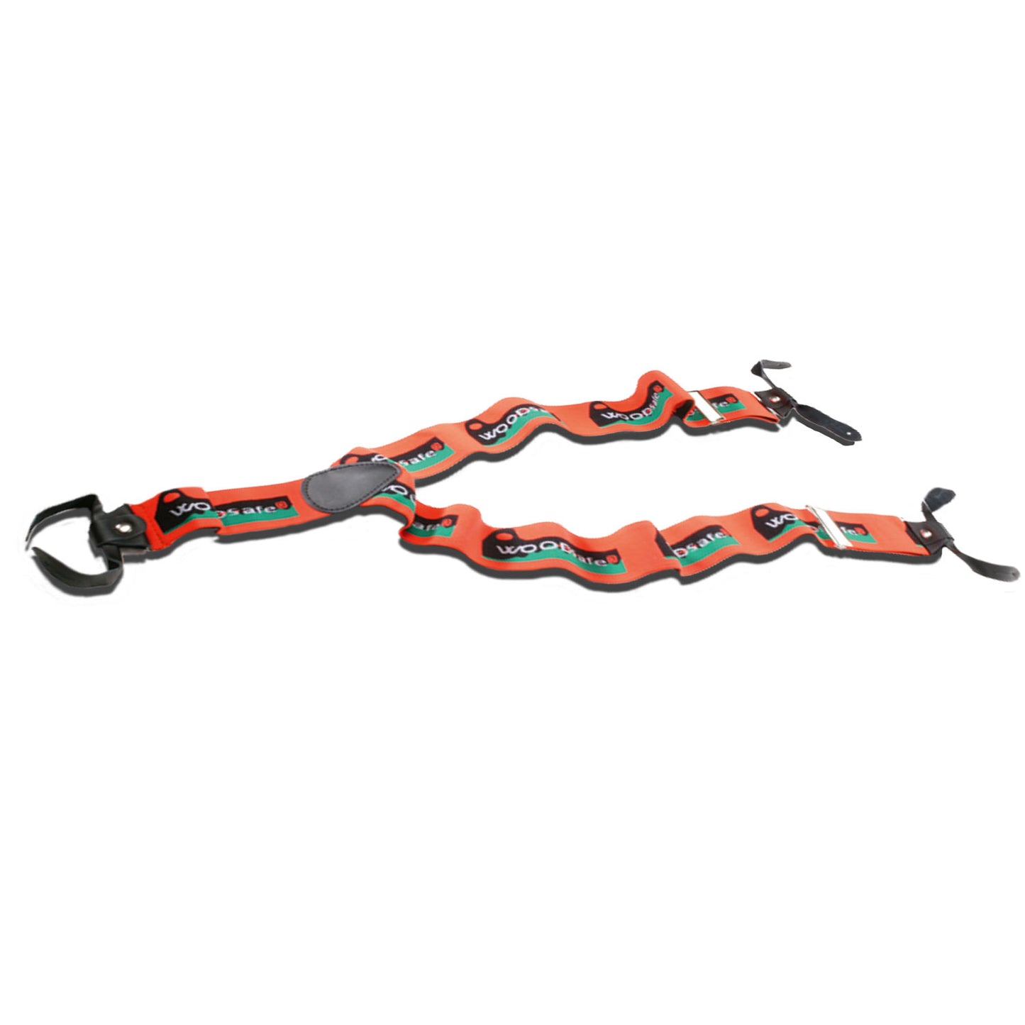 WOODSafe Schnittschutzhose Klasse 1 kwf-geprüft Grün/Orange mit Hosenträgern