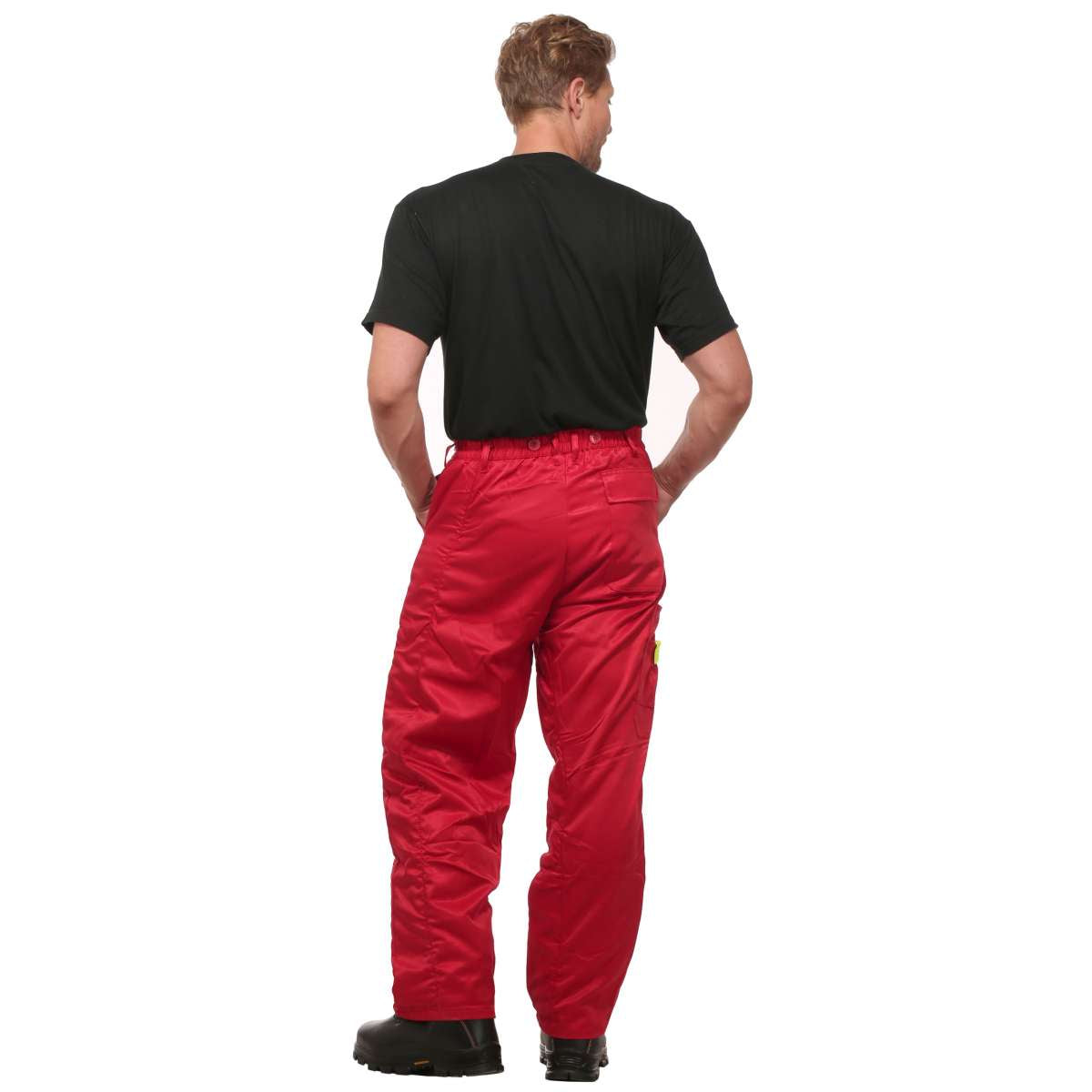 WOODSafe® Schnittschutzhose Klasse 1 Rot/Gelb