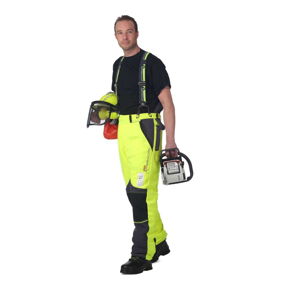 WOODSafe® Hosenträger Gelb/Grau