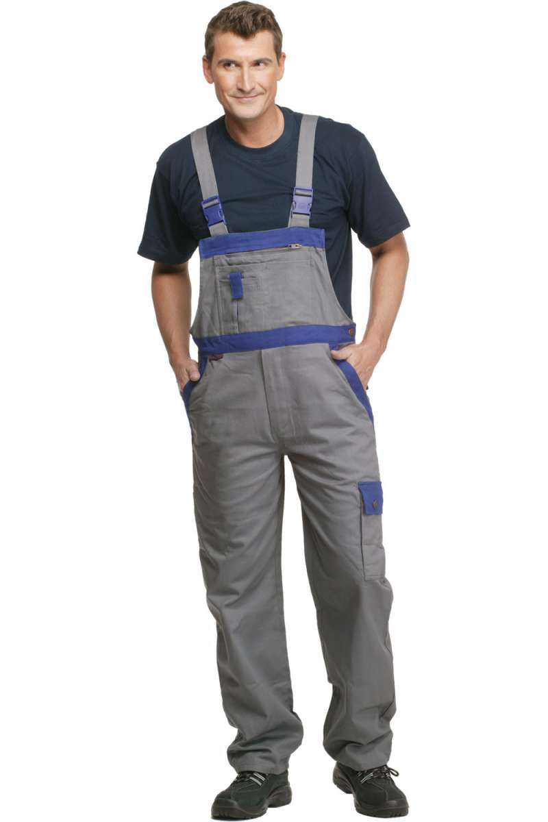 Charlie Barato® Latzhose Grau/Kornblau