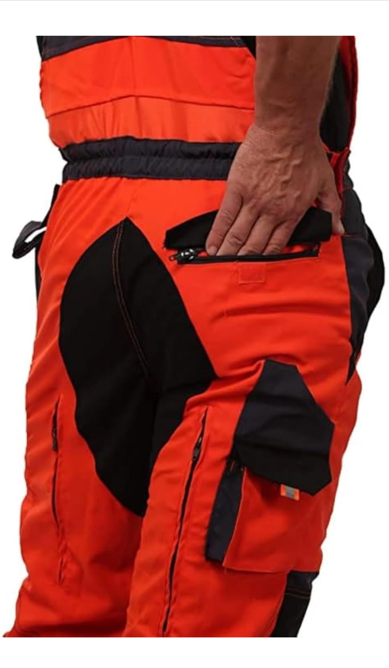 WOODSafe® Schnittschutzhose Klasse 2 kwf-geprüfte Orange/Grau