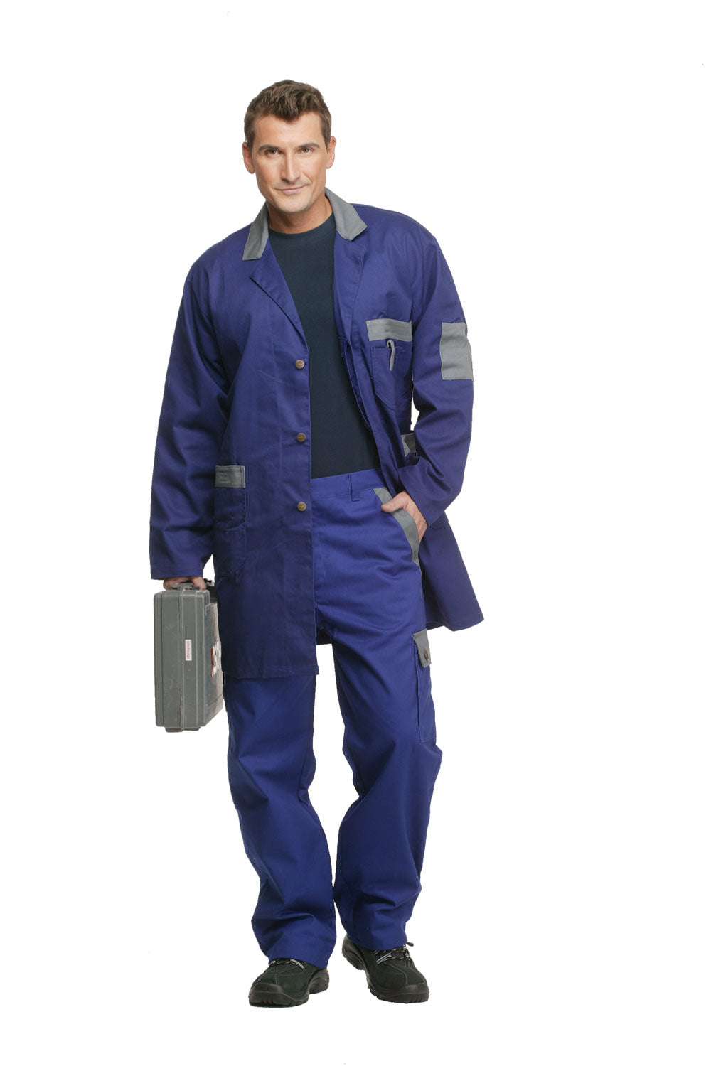 Charlie Barato® Arbeitskittel Kornblau