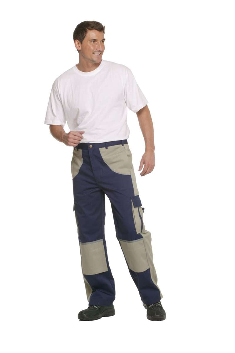 Charlie Barato® Bundhose Herren  Blau/Beige